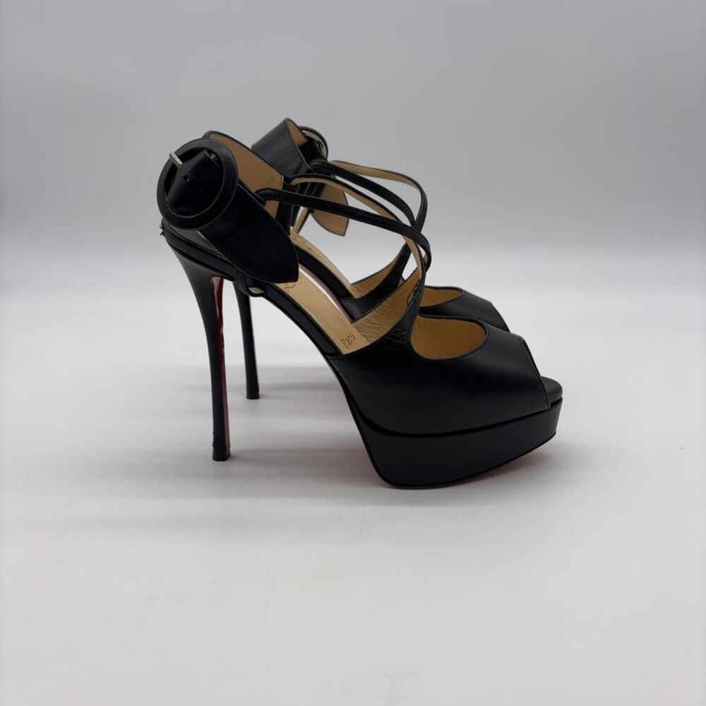 Christian Louboutin Platform Heels with Signature Red Sole - Picture 8 of 9